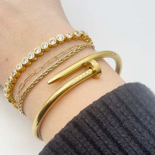 Nail Bangle Bracelet