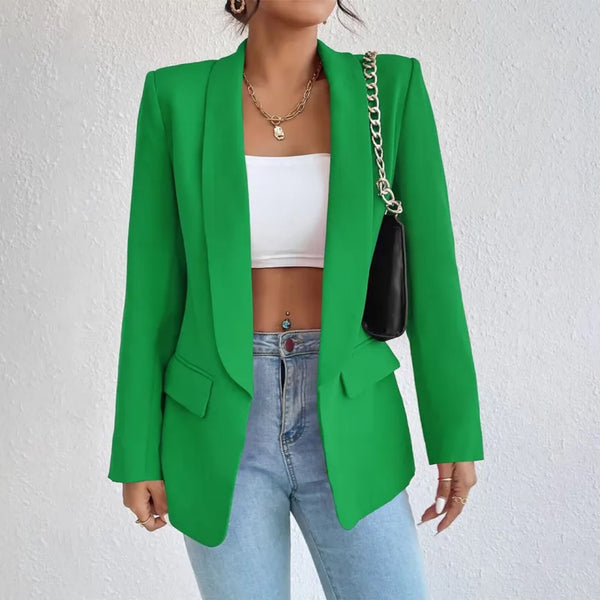 Women's Coat Long Sleeve Blazers Pocket Business Solid Color - Marian Style Boutique