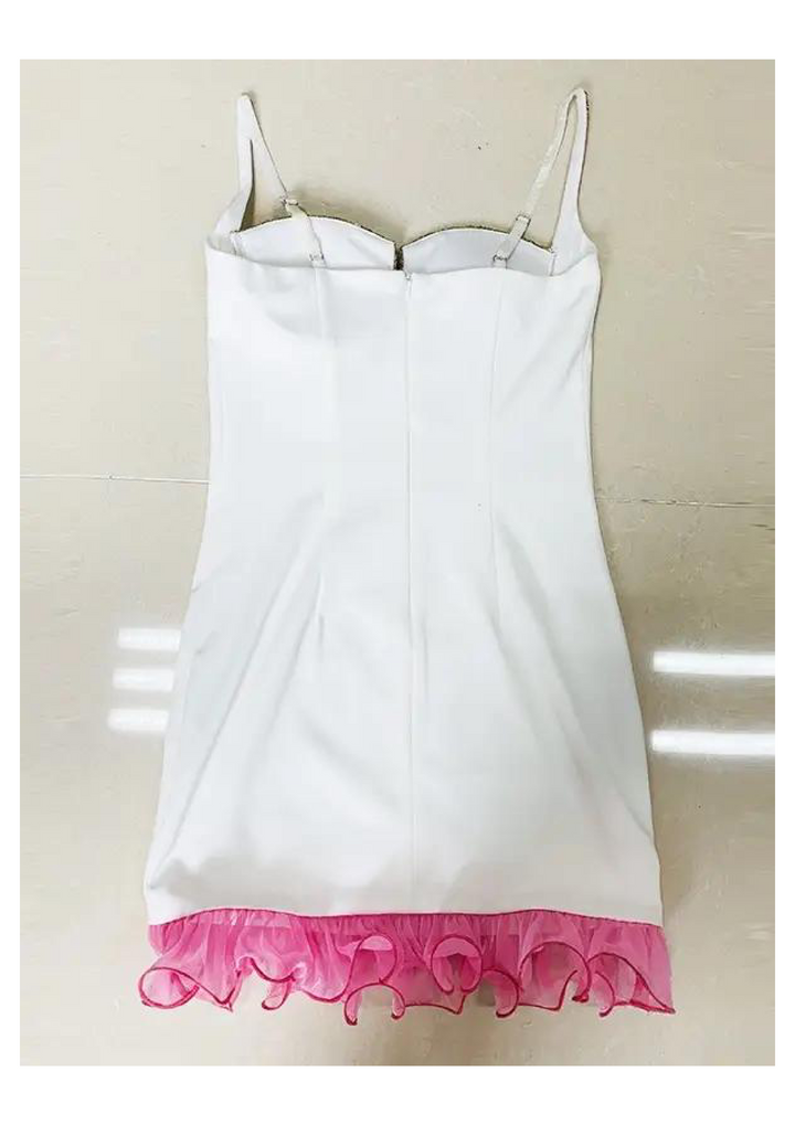 Dress-beaded ocean fantasy suspender dress - Marian Style Boutique