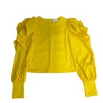 Blouse - Puffy yellow sleeves with yellow shirt
