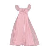 Dress- pink  ruffled top  silky bottom skirt