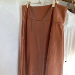 Skirt- Brown Leather High Slit Skirt