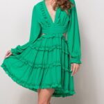 Green mini dress