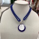 Necklace- Blue Colbat Long Beaded
