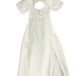 dress- long short sleeved white dress