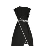 Dress- full black dress with a white outlined lines