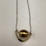 Necklace- Gold Abstract Pendant