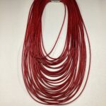 Necklace-Red Layered Rope